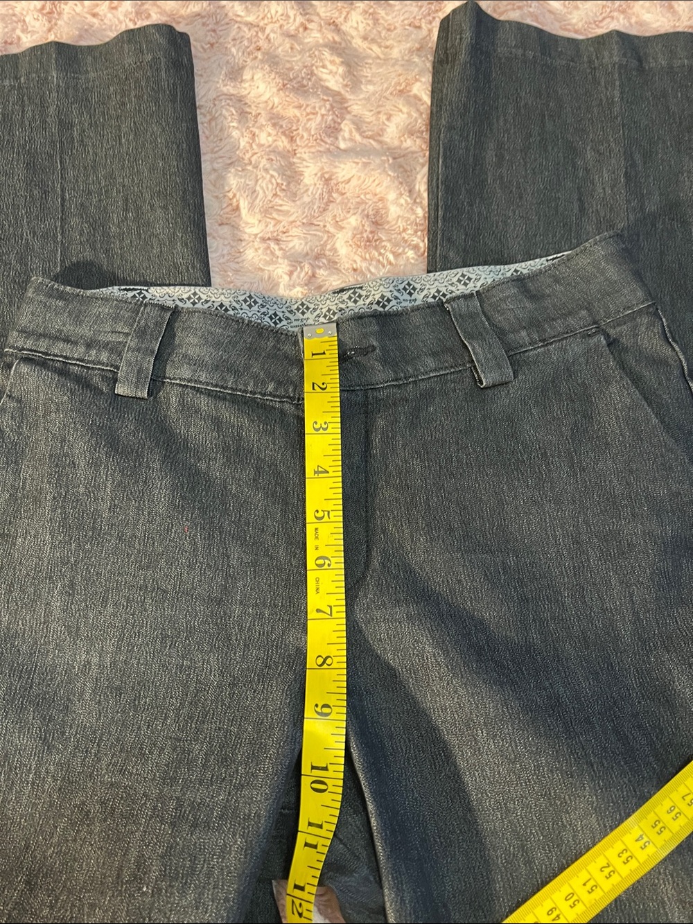 Classic Women’s Dark Gray/Black Pants Lee Platinum Label No-Gap Waistband - Picture 7 of 8